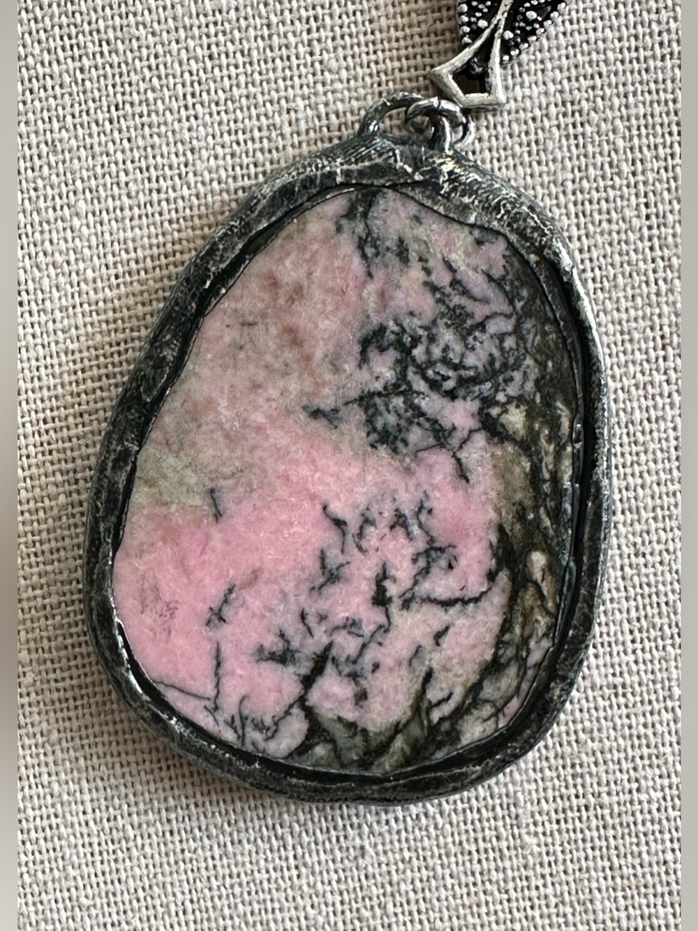 28-1/2 inch Cherry Quartz and Rhodonite Crystal bead necklace NWOT - Picture 3 of 14